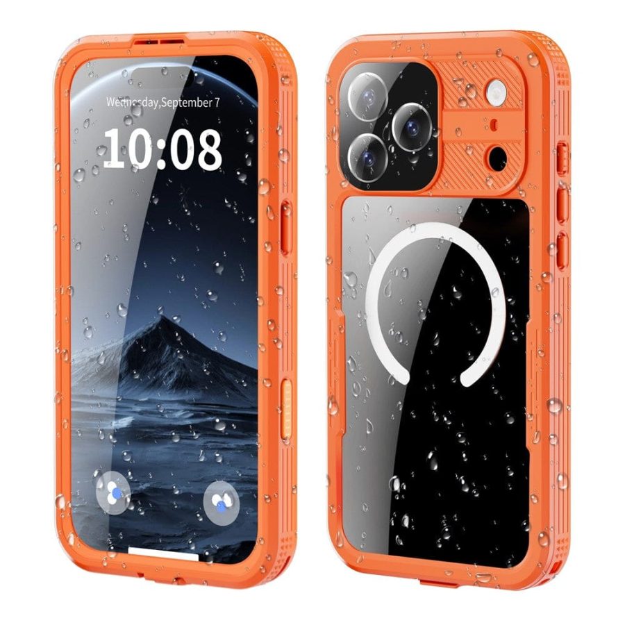 6601174469C-1 REDPEPPER For iPhone 17 Pro Max IP68 Waterproof Case Clear Back Phone Cover Compatible with MagSafe