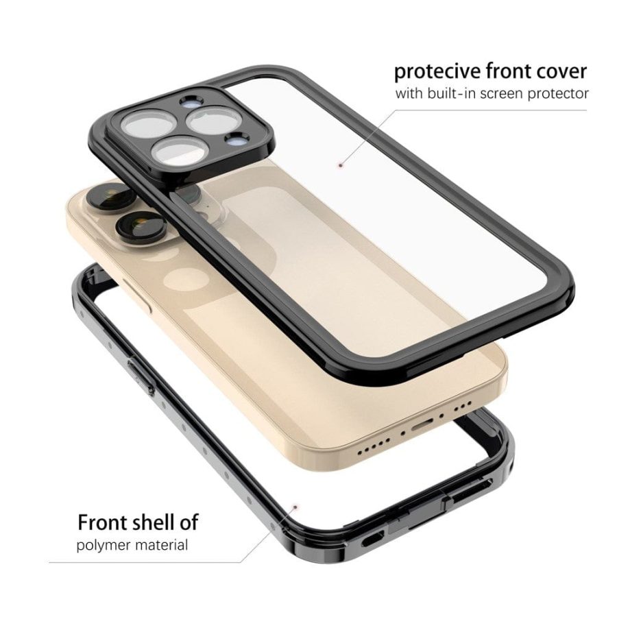 660117845A-2 REDPEPPER PRO Series for iPhone 14 Pro Max IP68 Waterproof Shockproof Clear Phone Case