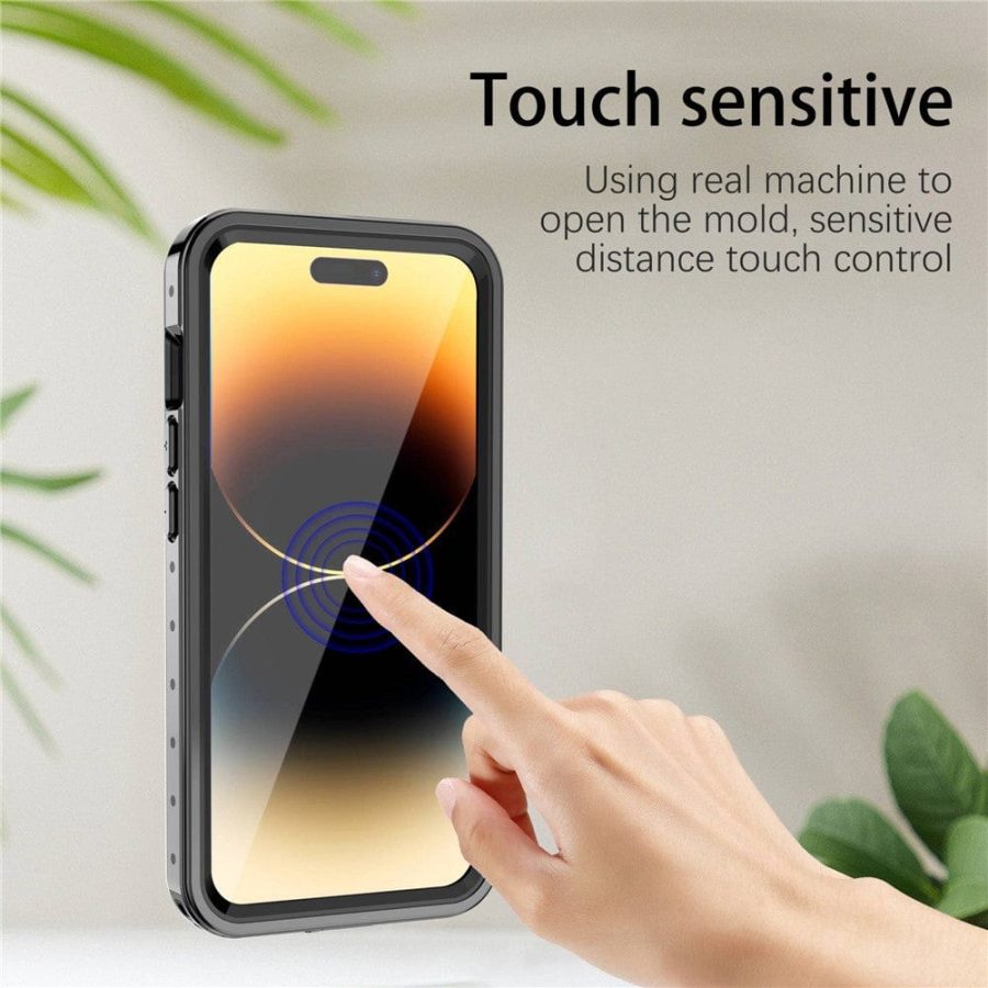 660117845A-3 REDPEPPER PRO Series for iPhone 14 Pro Max IP68 Waterproof Shockproof Clear Phone Case