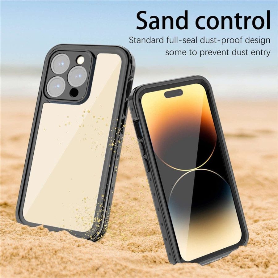 660117845A-4 REDPEPPER PRO Series for iPhone 14 Pro Max IP68 Waterproof Shockproof Clear Phone Case