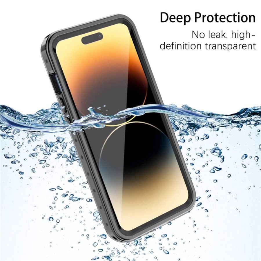 660117845A-6 REDPEPPER PRO Series for iPhone 14 Pro Max IP68 Waterproof Shockproof Clear Phone Case