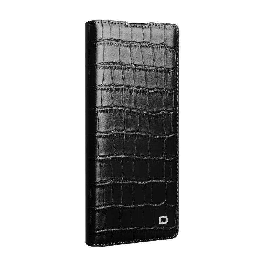 6601180056A-5 QIALINO For Samsung Galaxy Z Fold7 Case Crocodile Texture Genuine Leather Flip Phone Cover