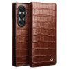 6601180056B-1 QIALINO For Samsung Galaxy Z Fold7 Case Crocodile Texture Genuine Leather Flip Phone Cover