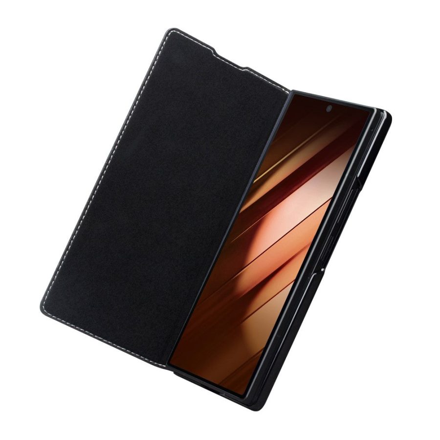 6601180057A-2 QIALINO For Samsung Galaxy Z Fold7 Case Genuine Leather Flip Phone Cover