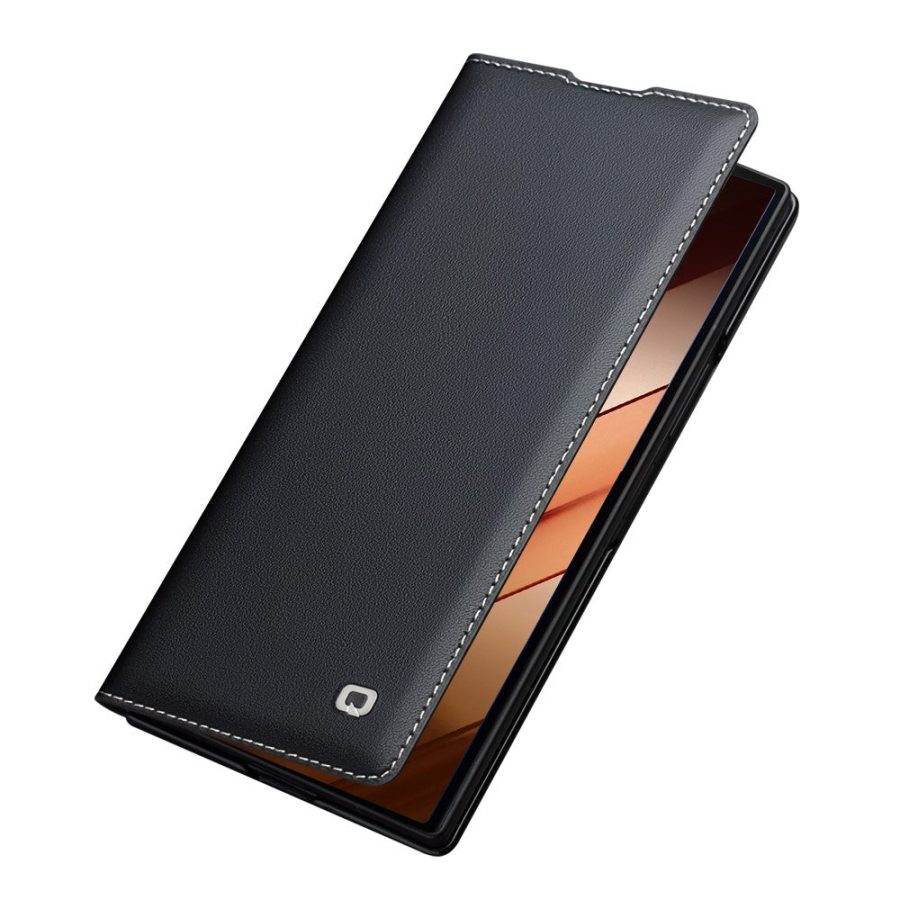 6601180057A-3 QIALINO For Samsung Galaxy Z Fold7 Case Genuine Leather Flip Phone Cover