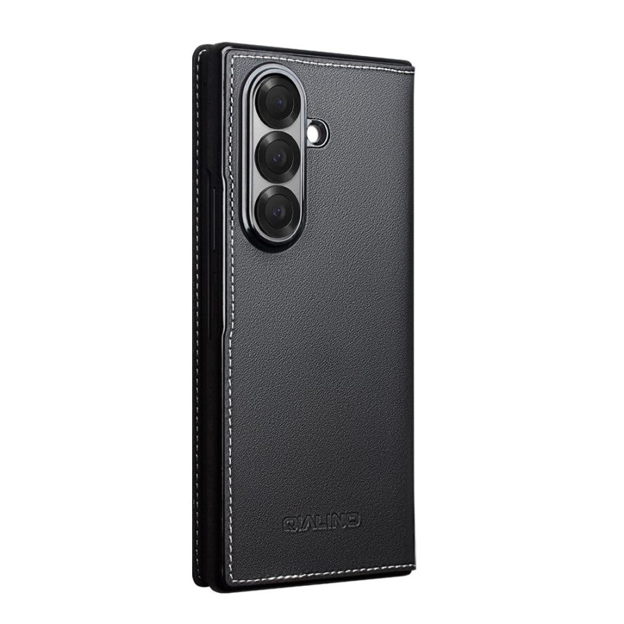 6601180057A-4 QIALINO For Samsung Galaxy Z Fold7 Case Genuine Leather Flip Phone Cover