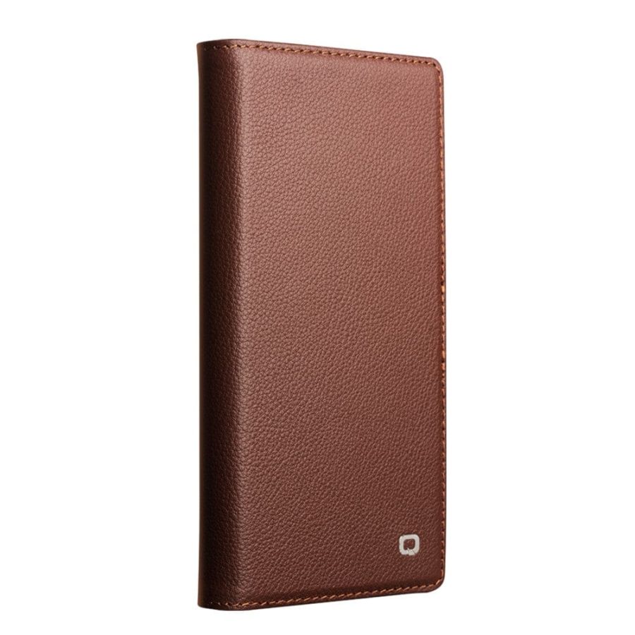 QIALINO For iPhone 17 Pro Max Detachable Genuine Leather Wallet Case Compatible with MagSafe Phone Cover