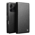 QIALINO For iPhone 17 Pro Max Detachable Genuine Leather Wallet Case Compatible with MagSafe Phone Cover