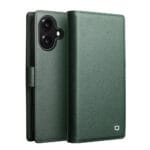 QIALINO For iPhone 17 Detachable Genuine Leather Wallet Case Compatible with MagSafe Phone Cover