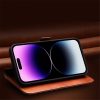 QIALINO For iPhone 14 Pro Case Drop-Proof Business Style Genuine Leather Wallet Magnetic Closure Phone Cover