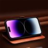 QIALINO For iPhone 14 Plus Case Drop-Proof Business Style Genuine Leather Wallet Magnetic Closure Phone Cover