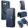 CASENEO MW-02 For iPhone 17 Case Detachable Magnetic Leather Flip Phone Cover Blue by The Case Factory