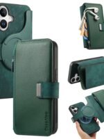 CASENEO MW-02 For iPhone 17 Case Detachable Magnetic Leather Flip Phone Cover Green by The Case Factory