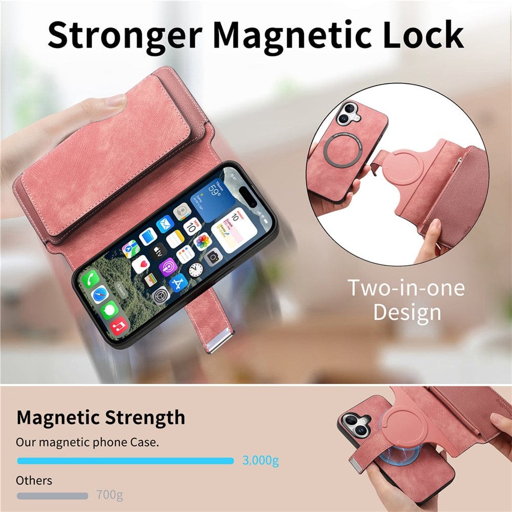 CASENEO MW-02 For iPhone 17 Case Detachable Magnetic Leather Flip Phone Cover by The Case Factory