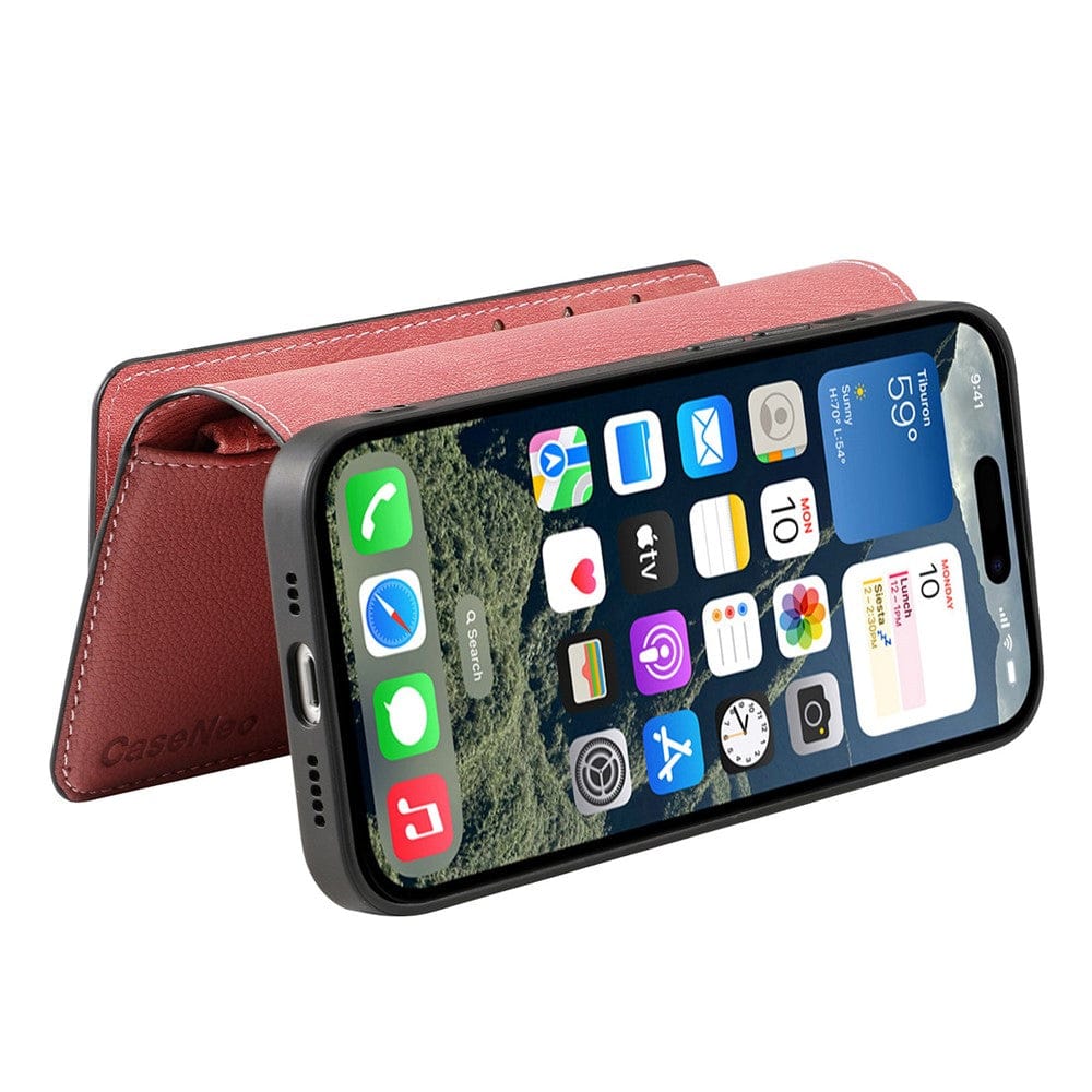 CASENEO MW-02 For iPhone 17 Case Detachable Magnetic Leather Flip Phone Cover by The Case Factory