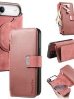 CASENEO MW-02 For iPhone Air Case Detachable Magnetic Leather Flip Phone Cover Pink by The Case Factory