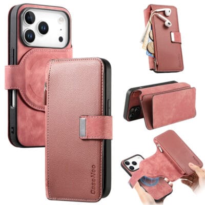 CASENEO MW-02 For iPhone 17 Pro Max Case Detachable Magnetic Leather Flip Phone Cover by The Case Factory