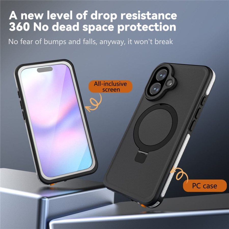 REDPEPPER For iPhone 17 IP68 Waterproof Case Kickstand Phone Back Cover | Compatible with MagSafe