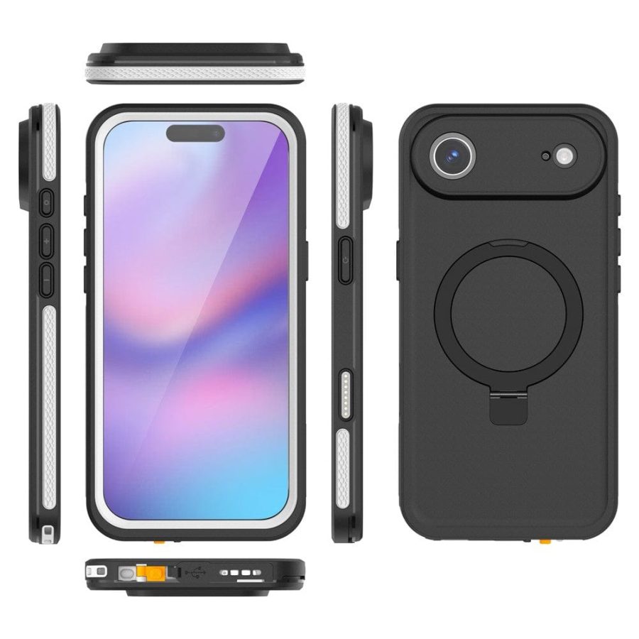 6601187854A-9 REDPEPPER For iPhone Air IP68 Waterproof Case Kickstand Phone Back Cover | Compatible with MagSafe