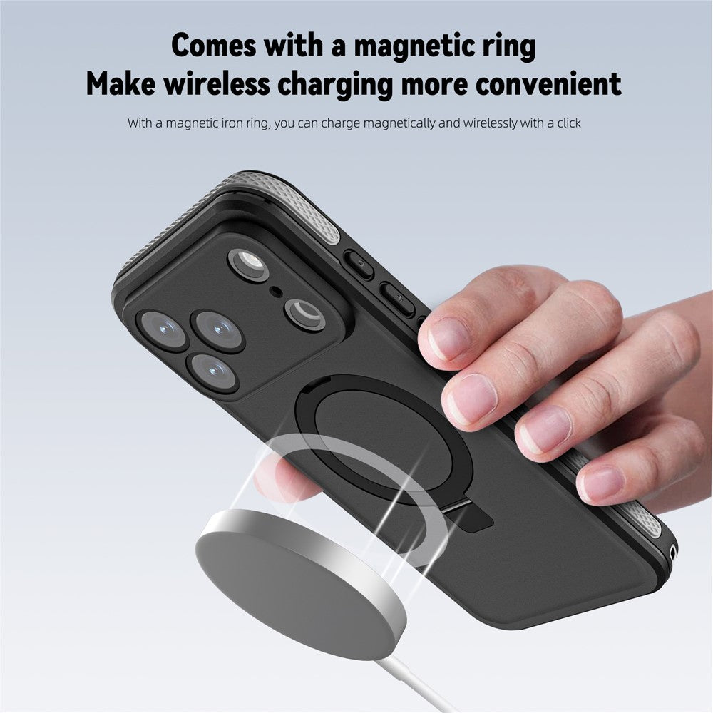 REDPEPPER For iPhone 17 Pro Max IP68 Waterproof Case Kickstand Phone Back Cover | Compatible with MagSafe - Image 4