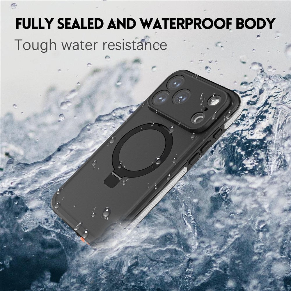 REDPEPPER For iPhone 17 Pro Max IP68 Waterproof Case Kickstand Phone Back Cover | Compatible with MagSafe - Image 6