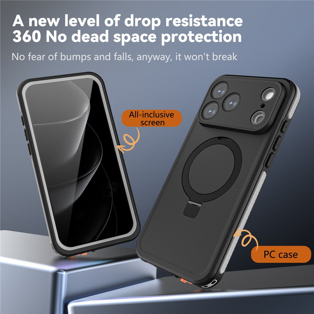 REDPEPPER For iPhone 17 Pro Max IP68 Waterproof Case Kickstand Phone Back Cover | Compatible with MagSafe - Image 7