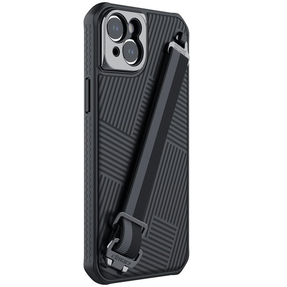 NILLKIN Hybrid Case for iPhone 14 Plus Stripe Design Anti-scratch Protective Phone Cover with Detachable Hand Strap - Image 3