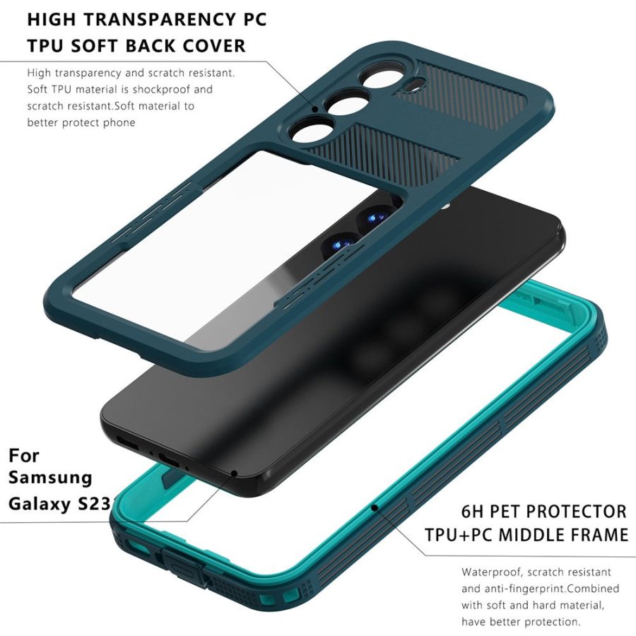 REDPEPPER DOT For Samsung Galaxy S23+ IP68 Waterproof Case Transparent Phone Cover