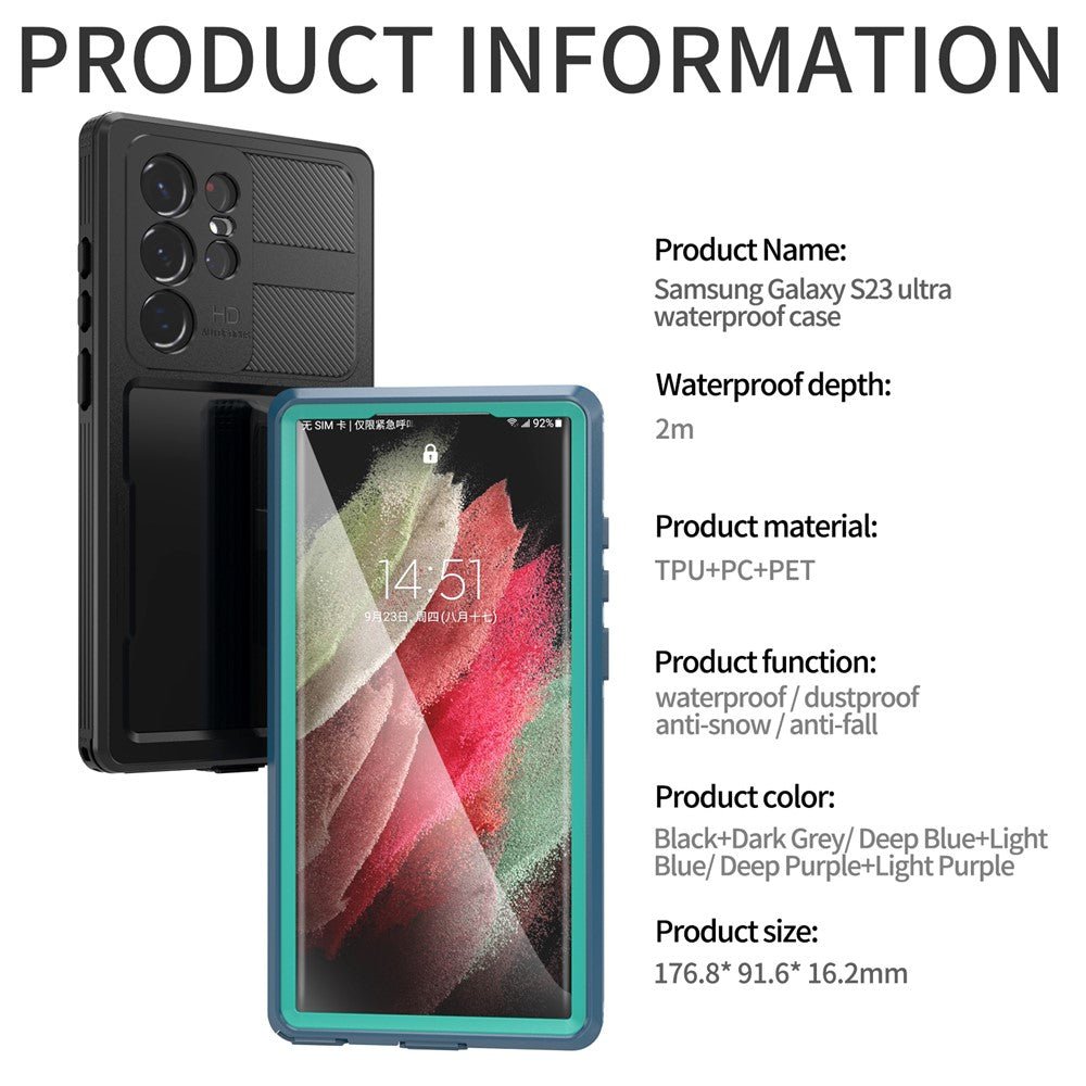 REDPEPPER DOT For Samsung Galaxy S23 Ultra IP68 Waterproof Case Anti-scratch Transparent Phone Cover - Image 3