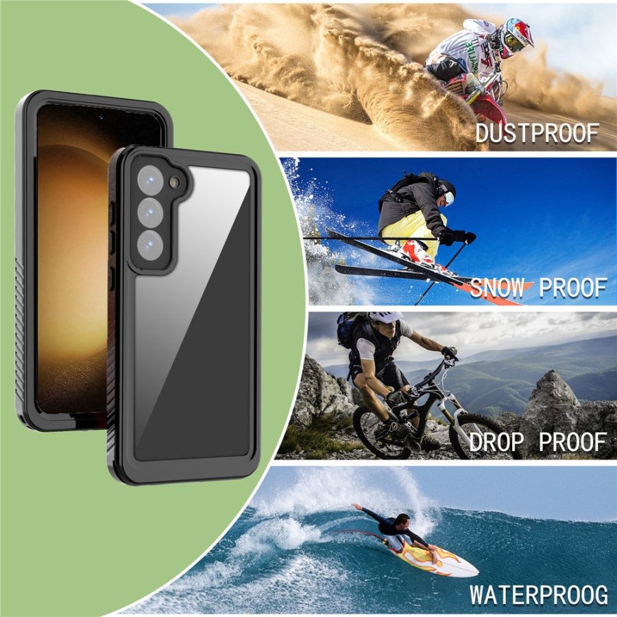 660131566A-6 REDPEPPER FS Series For Samsung Galaxy S23+ IP68 Waterproof Case with Built-in Screen Protector Clear Phone Cover