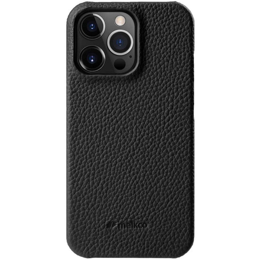 MELKCO For iPhone 14 Pro Case Genuine Leather Phone Cover