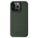MELKCO For iPhone 14 Pro Case Genuine Leather Phone Cover