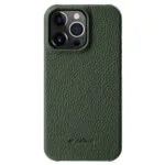 MELKCO For iPhone 14 Pro Case Genuine Leather Phone Cover