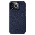 MELKCO For iPhone 14 Pro Case Genuine Leather Phone Cover