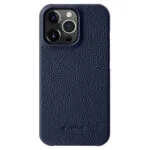 MELKCO For iPhone 14 Pro Case Genuine Leather Phone Cover
