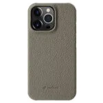 MELKCO For iPhone 14 Pro Case Genuine Leather Phone Cover