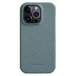 MELKCO For iPhone 14 Pro Case Genuine Leather Phone Cover