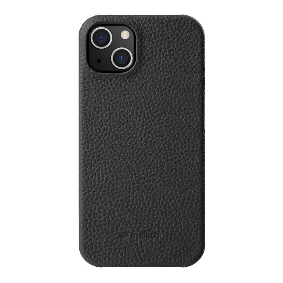 MELKCO For iPhone 14 Plus Case Genuine Leather Phone Cover