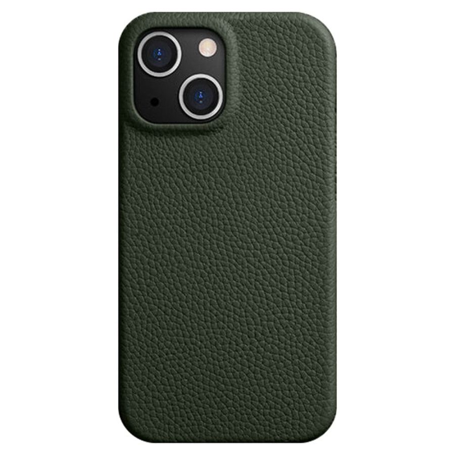 660151253C-1 MELKCO For iPhone 14 Case Full-Wrap Genuine Leather Premium Phone Cover | Compatible with MagSafe