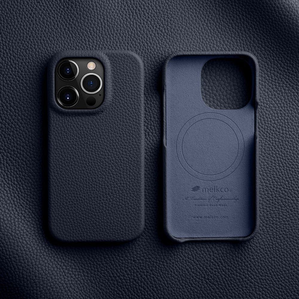 MELKCO For iPhone 14 Pro Case Full-Wrap Genuine Leather Premium Phone Cover | Compatible with MagSafe - Image 2