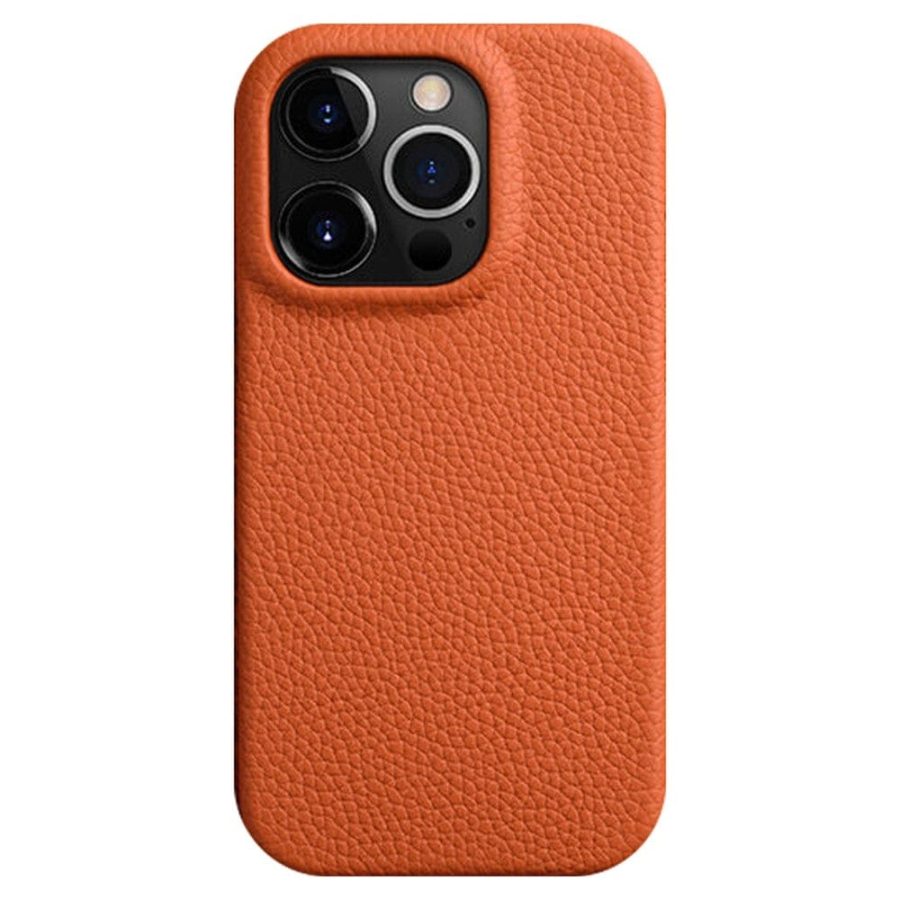 660151257C-1 MELKCO For iPhone 14 Pro Case Full-Wrap Genuine Leather Premium Phone Cover | Compatible with MagSafe