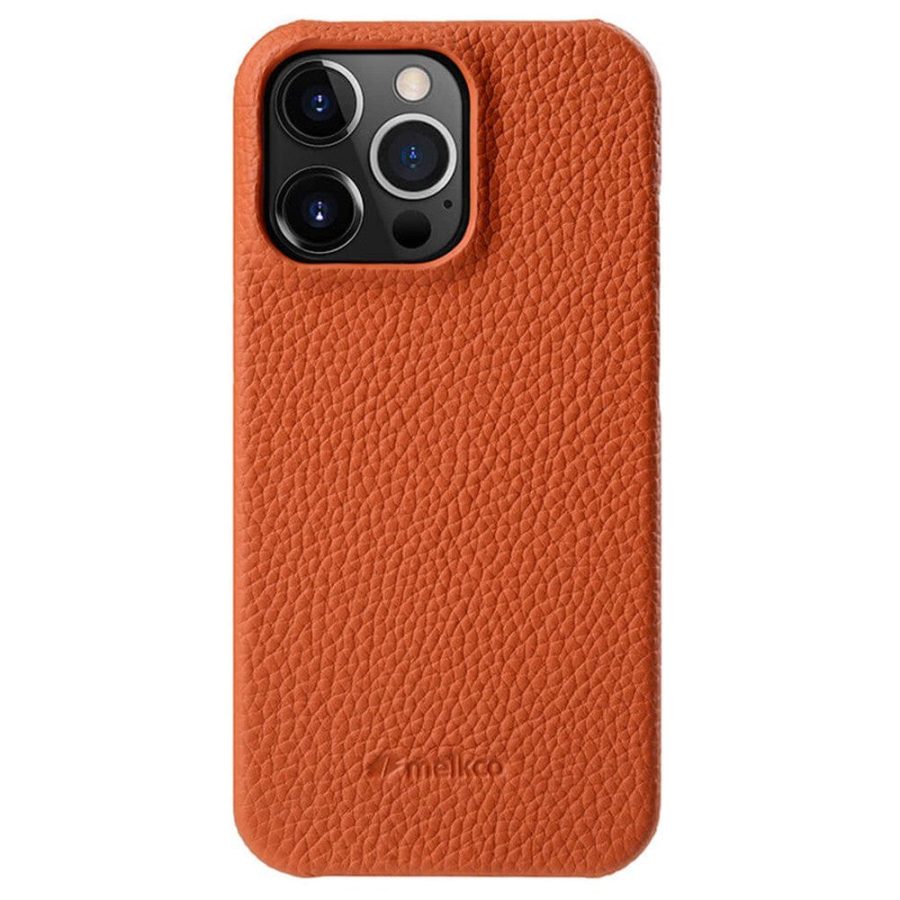 MELKCO For iPhone 13 Pro Case Genuine Leather Phone Cover