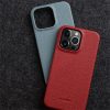 MELKCO For iPhone 13 Pro Case Genuine Leather Phone Cover