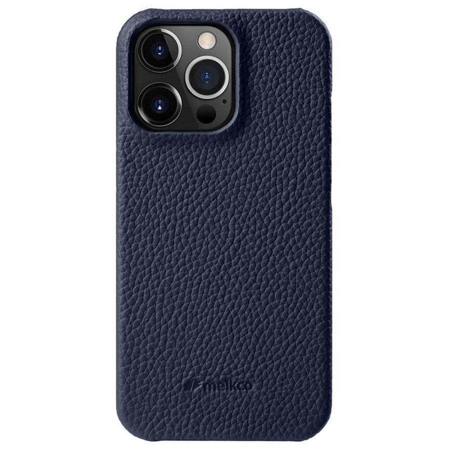 MELKCO For iPhone 13 Pro Case Genuine Leather Phone Cover