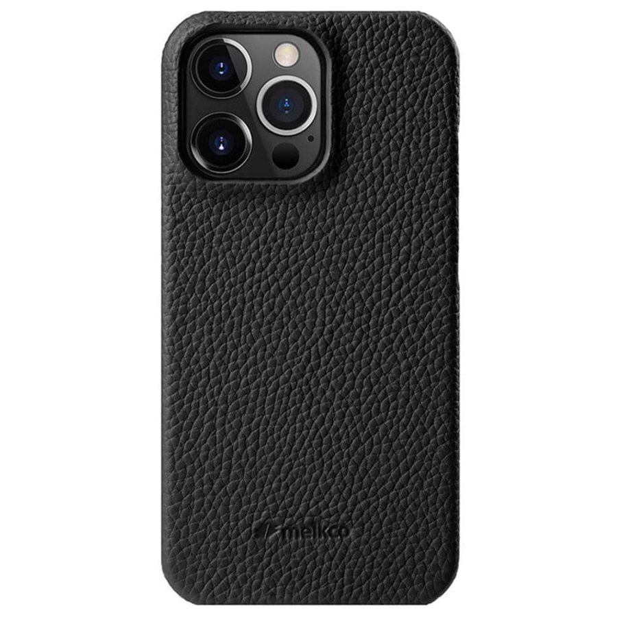 660151259A-1 MELKCO For iPhone 13 Pro Max Case Genuine Leather Phone Cover