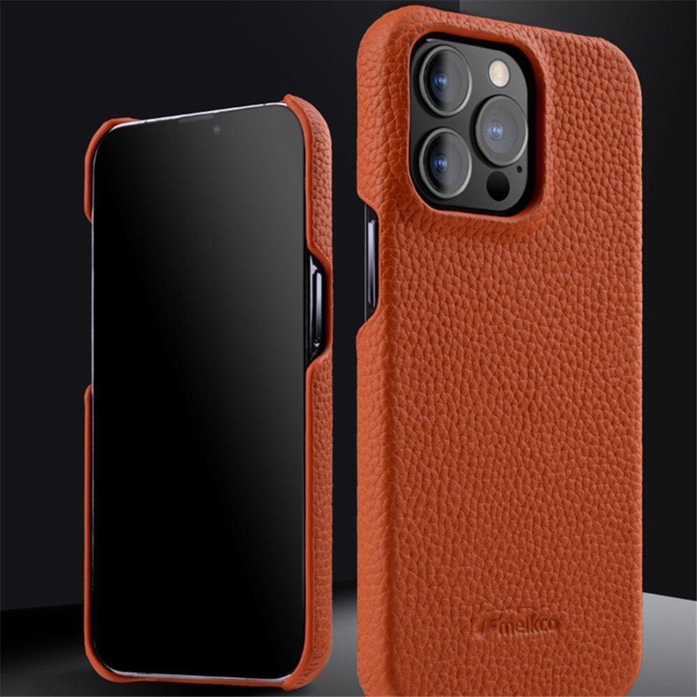 MELKCO For iPhone 13 Pro Max Case Genuine Leather Phone Cover - Image 3