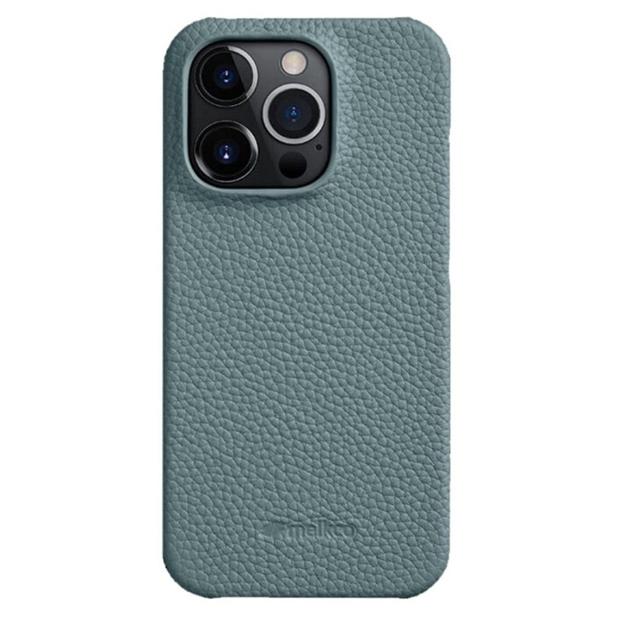 660151259C-1 MELKCO For iPhone 13 Pro Max Case Genuine Leather Phone Cover