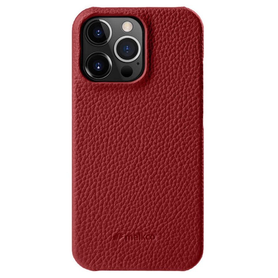660151259D-1 MELKCO For iPhone 13 Pro Max Case Genuine Leather Phone Cover