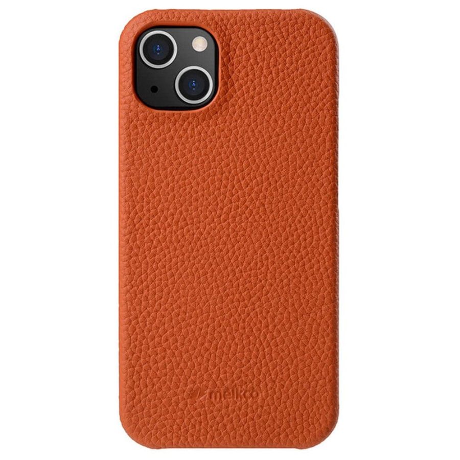 MELKCO For iPhone 13 Case Genuine Leather Phone Case