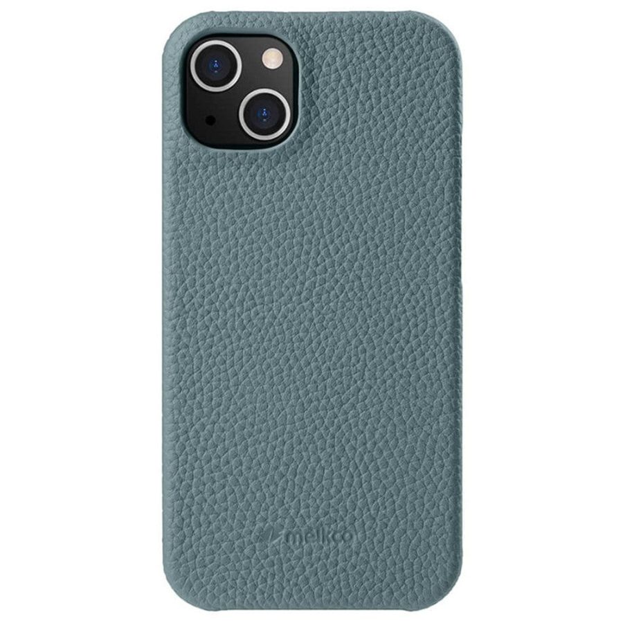 660151261C-1 MELKCO For iPhone 13 Mini Case Genuine Leather Phone Cover